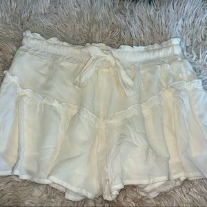 White flowy shorts